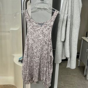 Burgundy and white tank top
